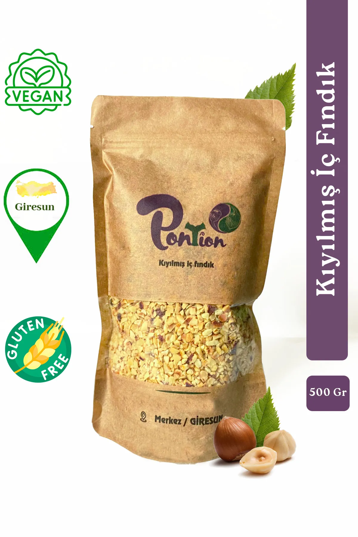 Kavrulmuş Kıyılmış (PİRİNÇ) Fındık 500gr