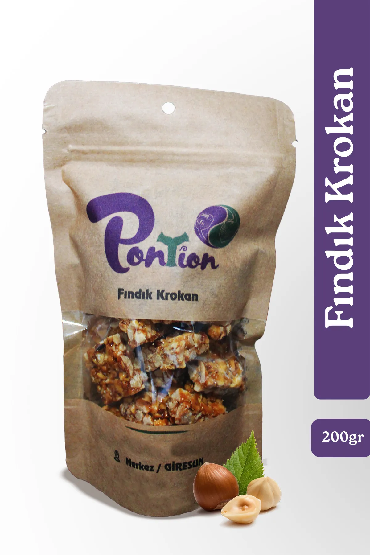 Fındık Krokan Yeni Mahsul Taze Kavrulmuş Atıştırmalık Krokan 200gr