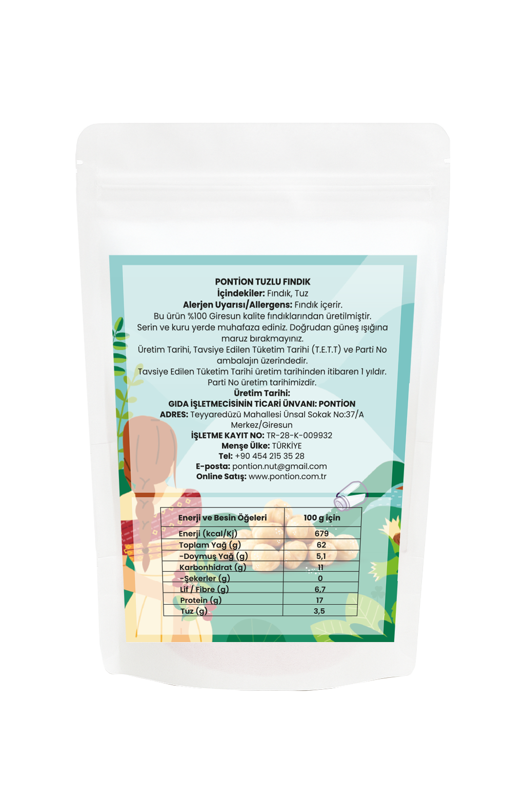 Giresun Tuzlu Kavrulmuş Fındık 250gr